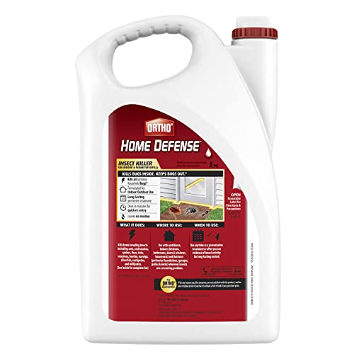 Ortho Home Defense Insect Killer for Indoor & Perimeter2 Ready-To-Use - With Trigger Sprayer, Long-Lasting Control, Kills Ants, Cockroaches, Spiders, Fleas & Ticks, Non-Staining, Odor Free, 1 gal.