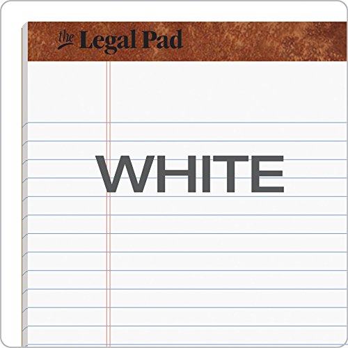 TOPS The Legal Pad Writing Pads, 5" x 8", Jr. Legal Rule, Canary Paper, 50 Sheets, 12 Pack (7501)