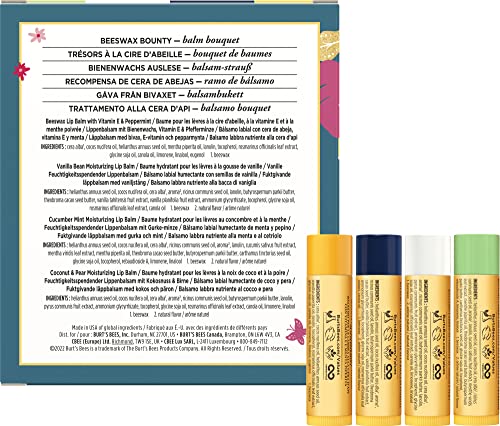 Burt's Bees Gift Set, 5 Essential Prodcuts, Deep Cleansing Cream, Hand Salve, Body Lotion, Foot Cream & Lip Balm, Travel Size