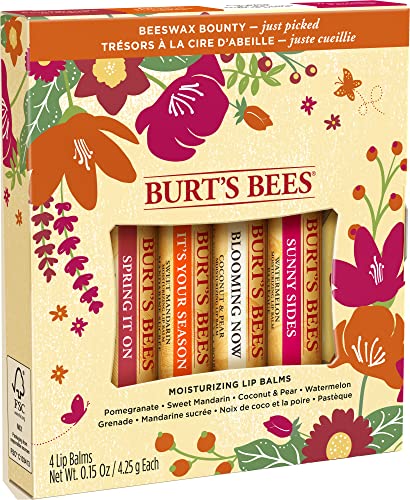 Burt's Bees Gift Set, 5 Essential Prodcuts, Deep Cleansing Cream, Hand Salve, Body Lotion, Foot Cream & Lip Balm, Travel Size