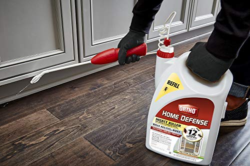 Ortho Home Defense Insect Killer for Indoor & Perimeter2 Ready-To-Use - With Trigger Sprayer, Long-Lasting Control, Kills Ants, Cockroaches, Spiders, Fleas & Ticks, Non-Staining, Odor Free, 1 gal.